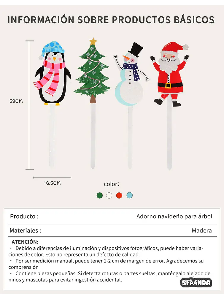 ADORNO NAVIDEÑO  C/U 12