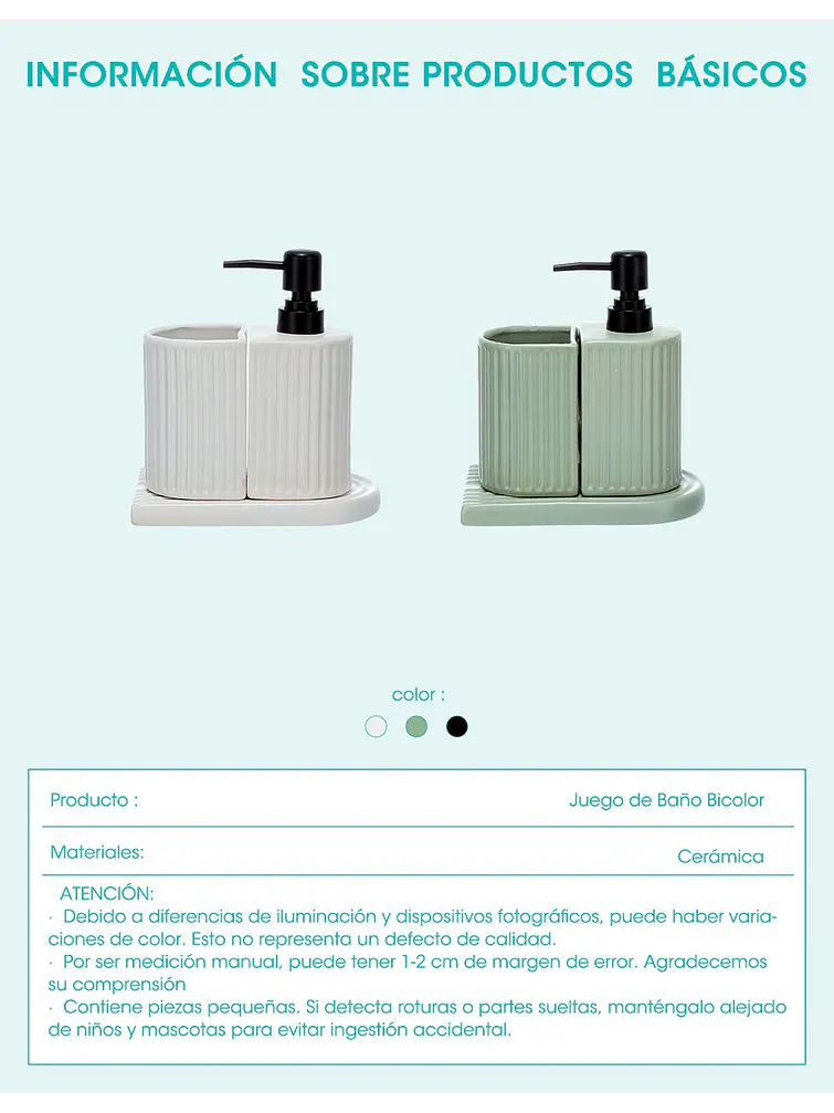SET DE BAÑO C/U 8