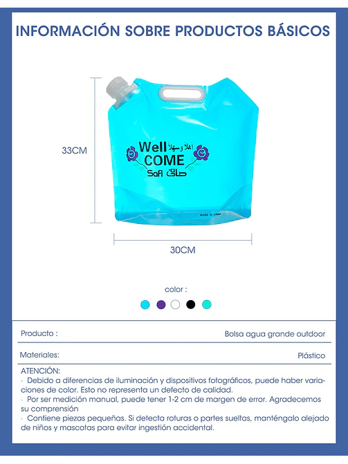 BOLSA PARA AGUA C/U 4