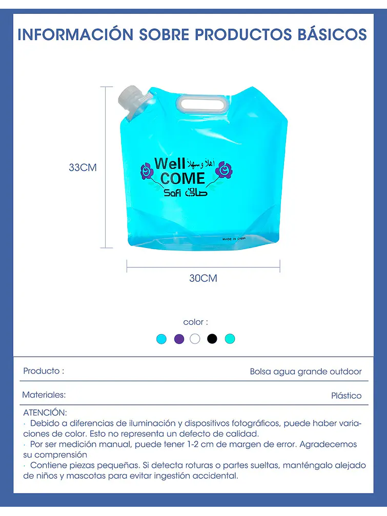 BOLSA PARA AGUA C/U 4