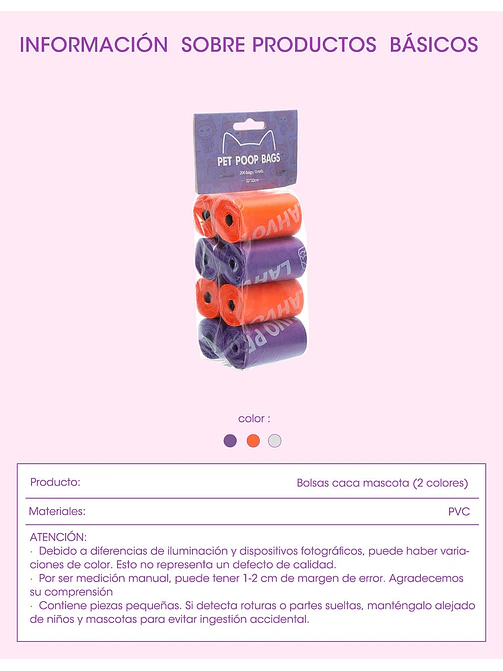 BOLSAS SANITARIAS PCS*8 6