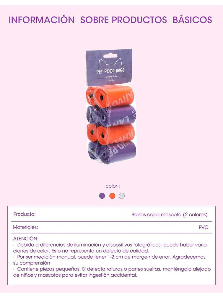 BOLSAS SANITARIAS PCS*8 6