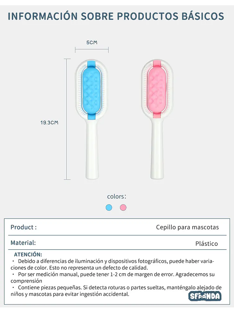 CEPILLO DE MASCOTA C/U 13