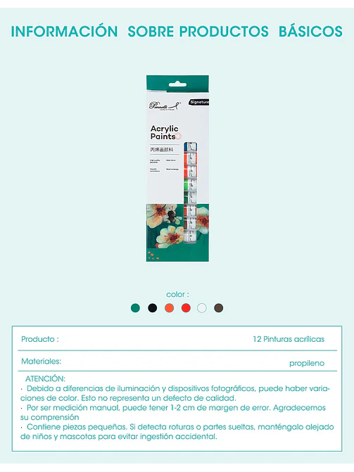 PINTURA ACRILICA 20 ML PCS*12 7