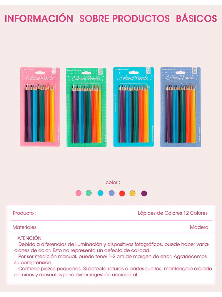 LAPICES DE COLORES PCS*12 13