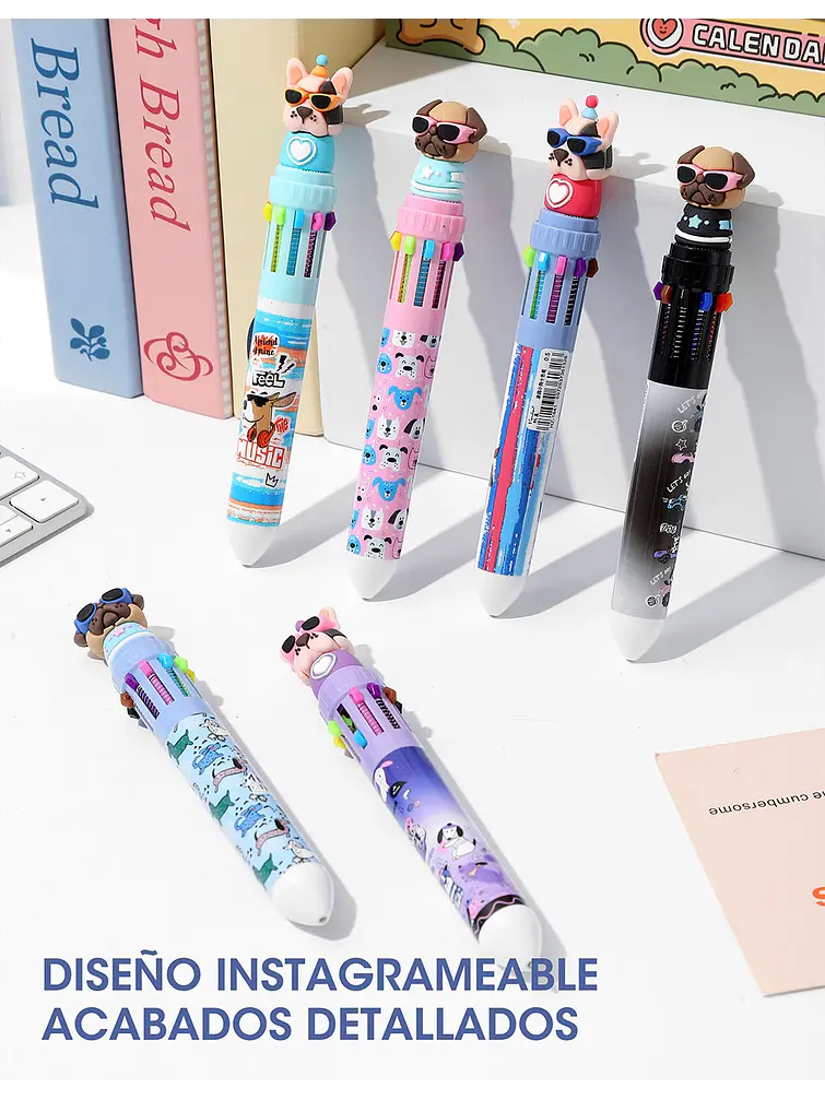BOLIGRAFO 10 COLORES C/U 5