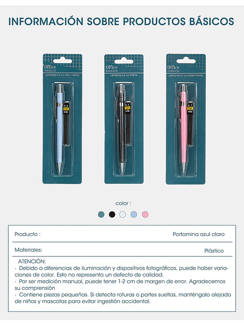 SET DE LAPIZ MECANICO C/U 8