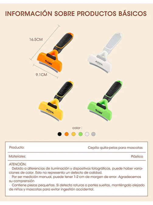 CEPILLO PARA MASCOTAS C/U 11