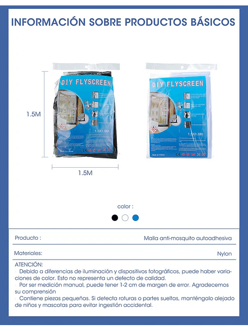 MOSQUITERO 1.5*1.5 C/U 7