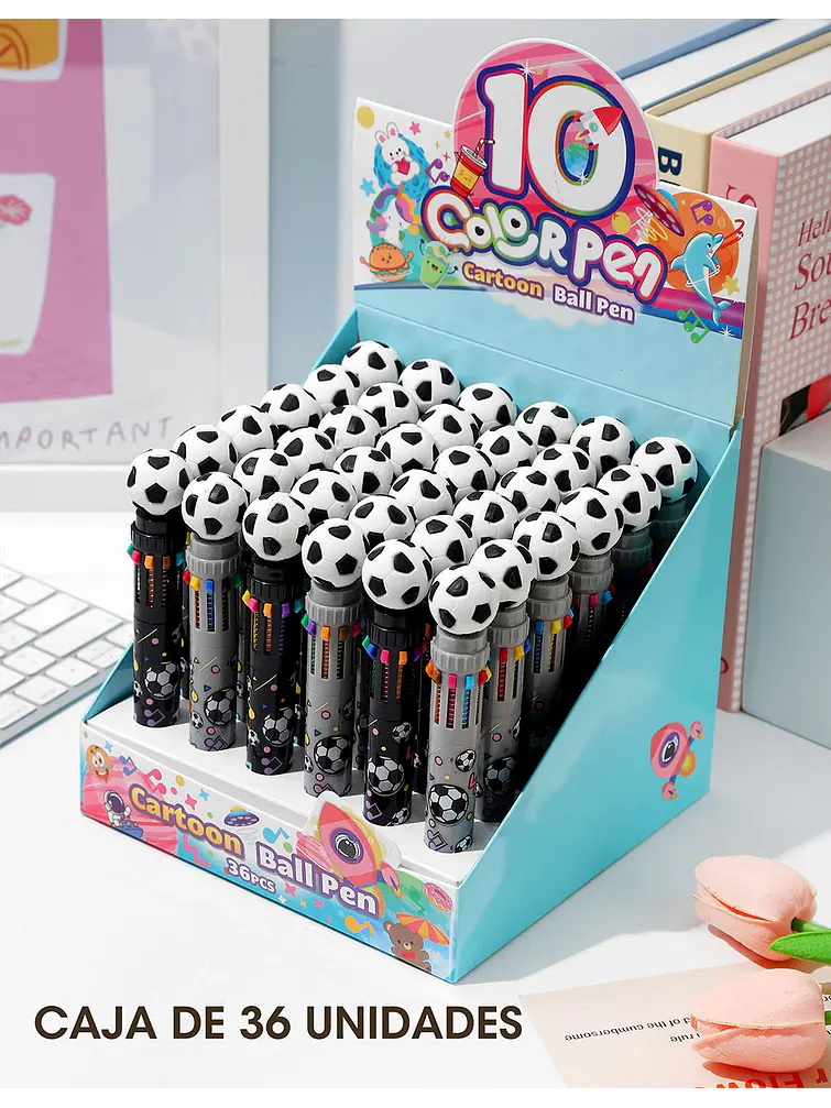 BOLIGRAFO 10 COLORES C/U 4