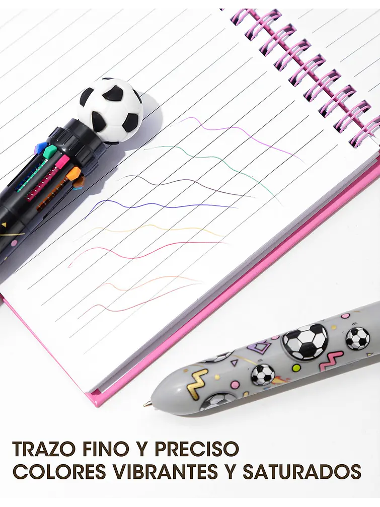 BOLIGRAFO 10 COLORES C/U 6