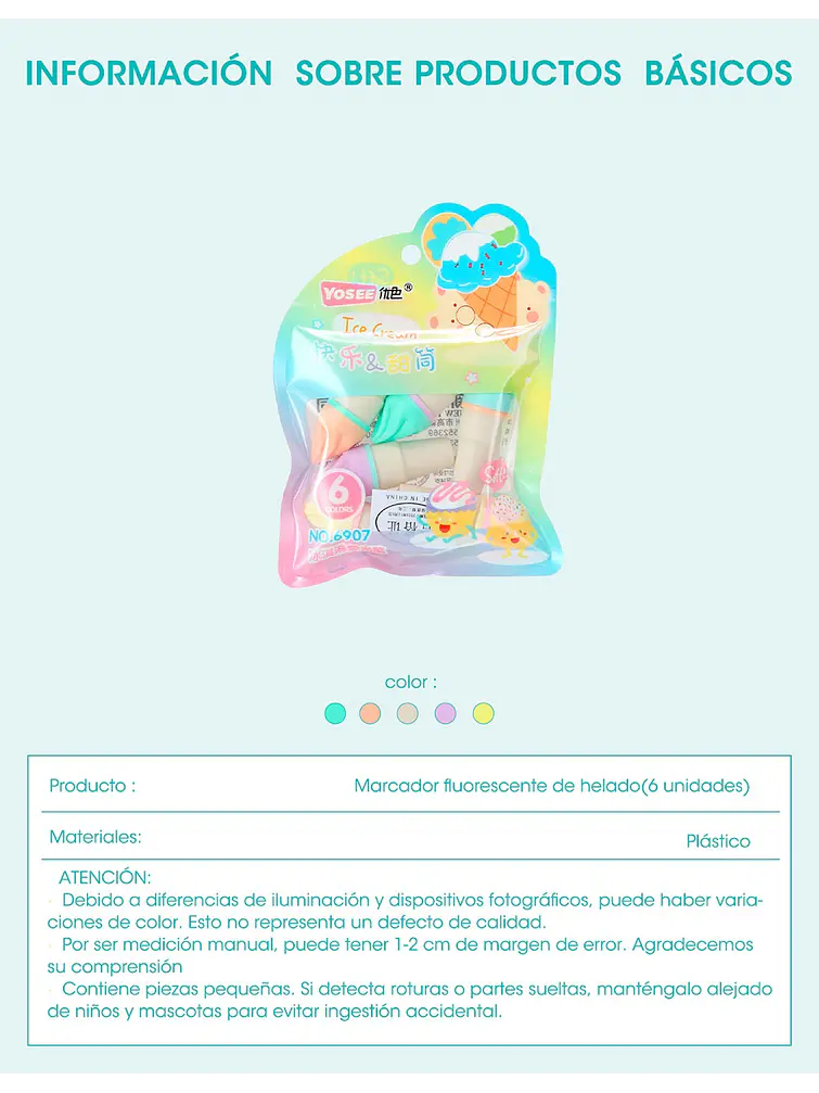 MARCADORES PCS*6 8