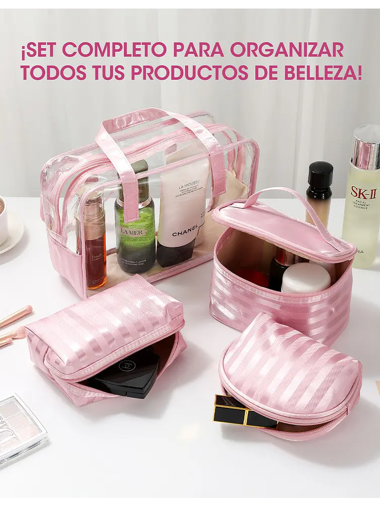 SET DE 4 PORTACOSMETICOS C/U 2