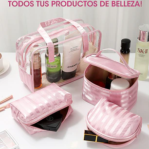 SET DE 4 PORTACOSMETICOS C/U