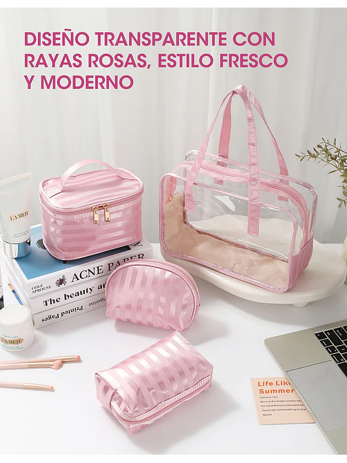 SET DE 4 PORTACOSMETICOS C/U 10