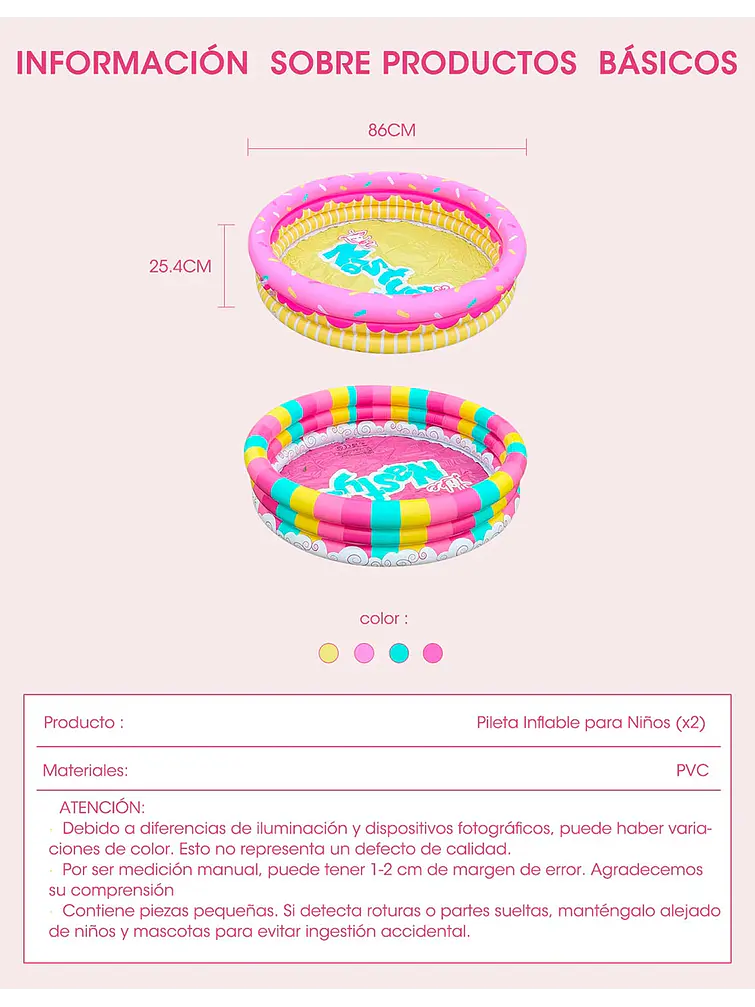 PISCINA INFLABLE PCS*2 8
