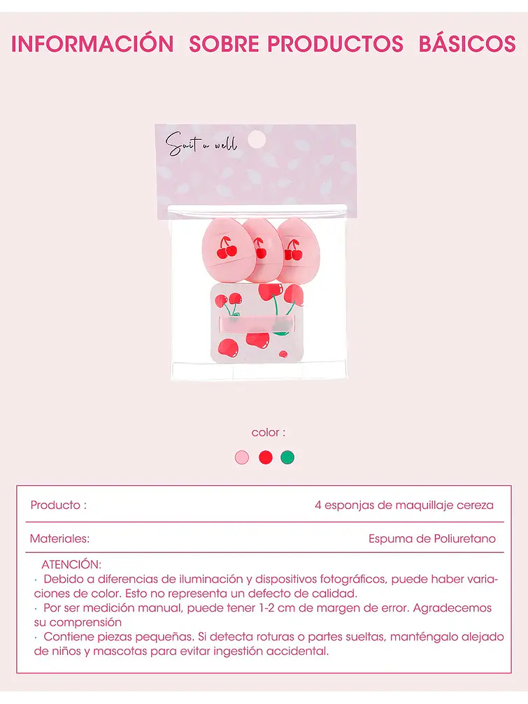ESPONJA DE MAQUILLAJE PCS*4 6