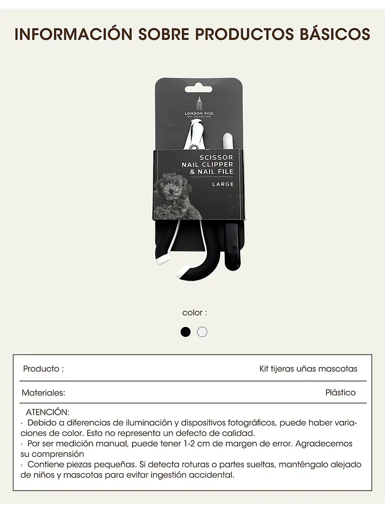 KIT CORTAUÑAS MASCOTAS C/U 7