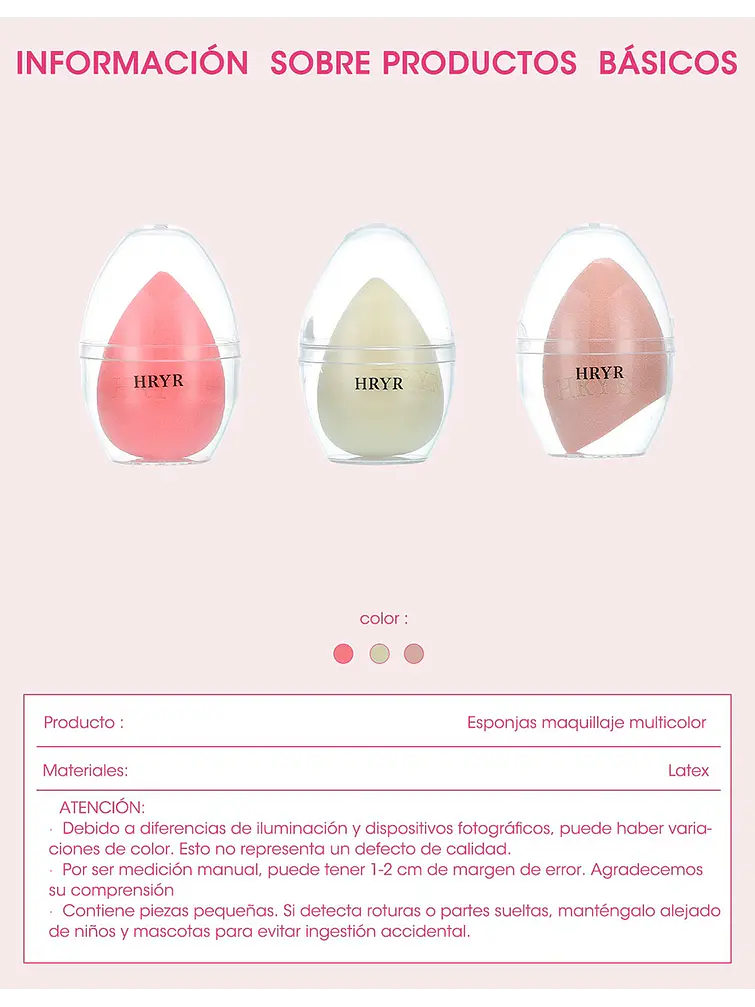 ESPONJA DE MAQUILLAJE C/U 10