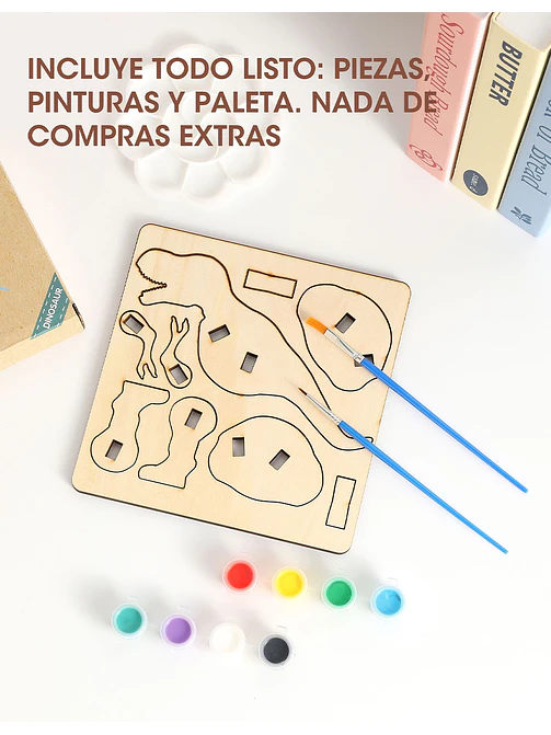 ROMPECABEZA + PINTURAS C/U 4