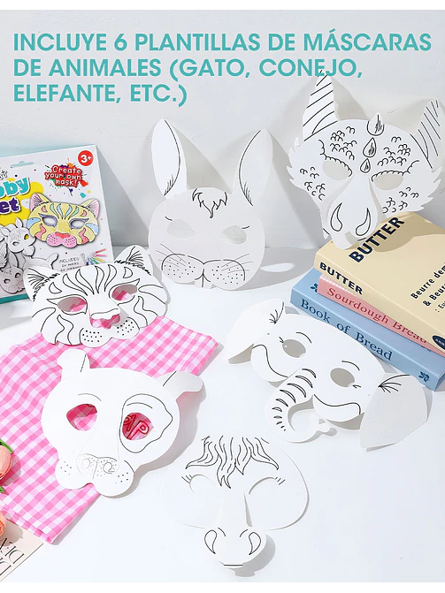 MASCARAS DE PAPEL PCS*6 3