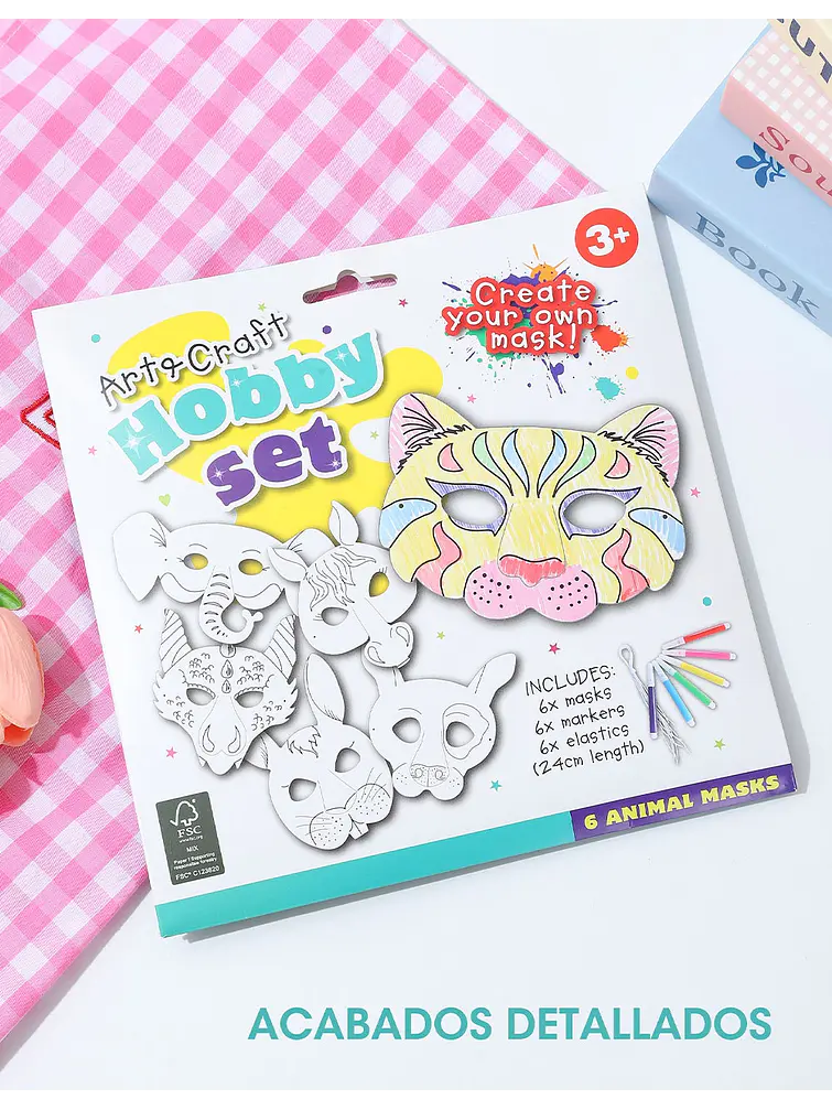 MASCARAS DE PAPEL PCS*6 4