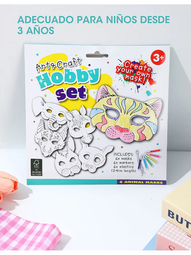 MASCARAS DE PAPEL PCS*6 5