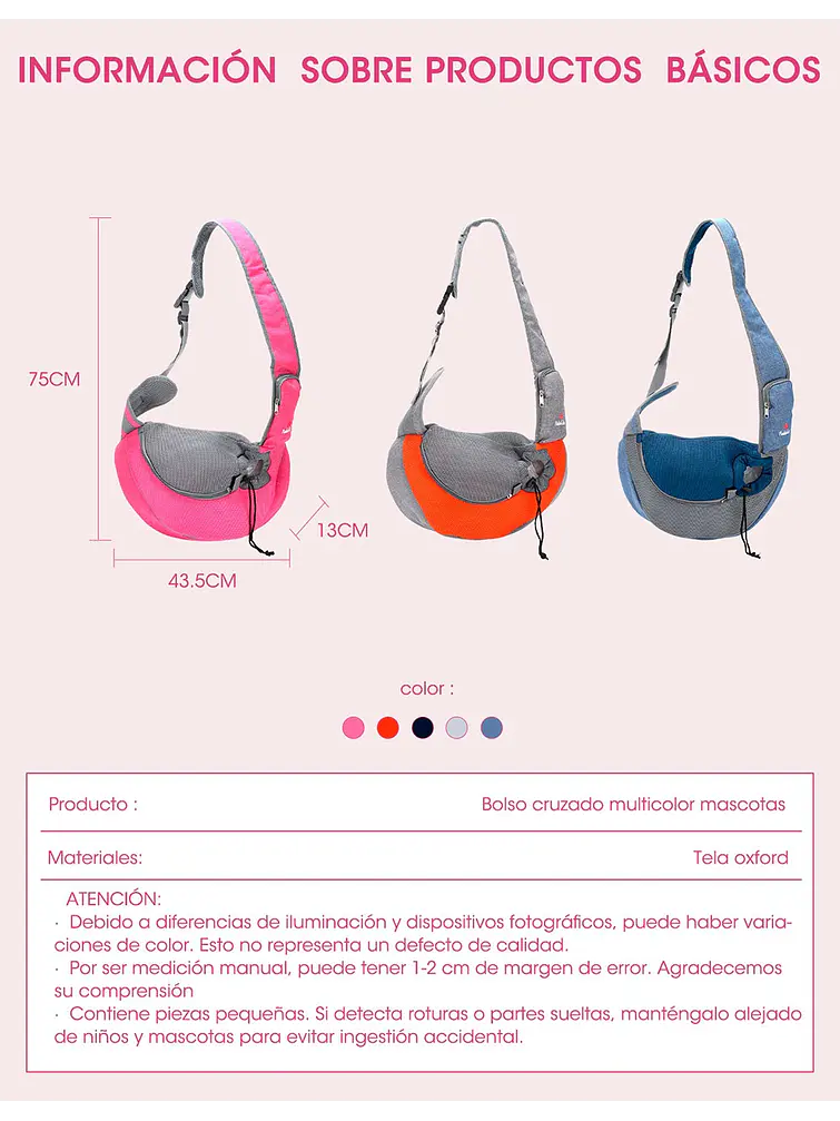 BOLSO PARA MASCOTAS C/U 10