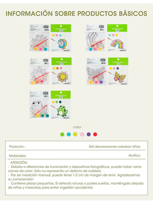 SET DE PINTURA  C/U 8