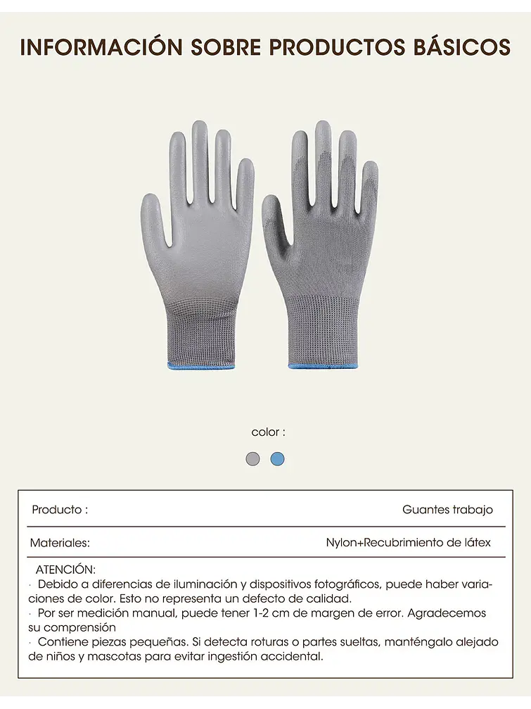 GUANTES C/U 5
