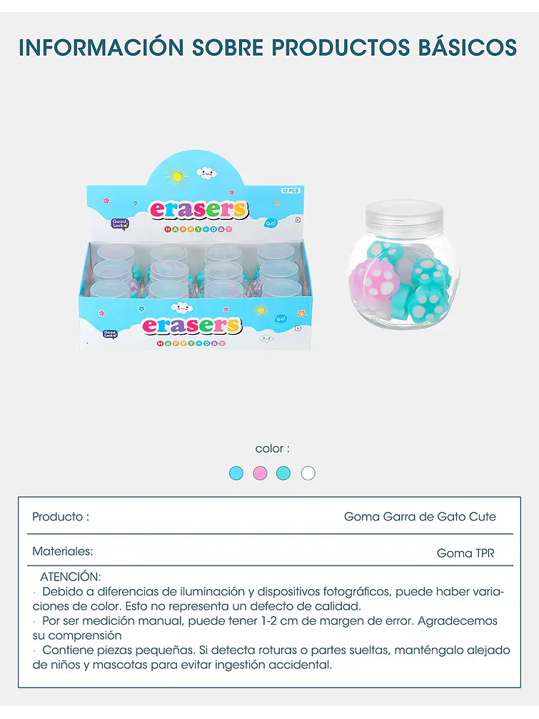 GOMA DE BORRAR PCS*20 8