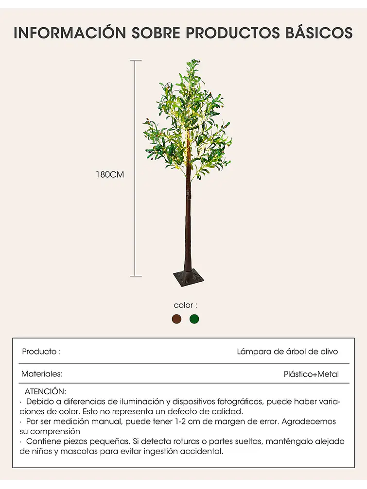 ARBOL DE NAVIDAD 1.8M 210L C/U 4