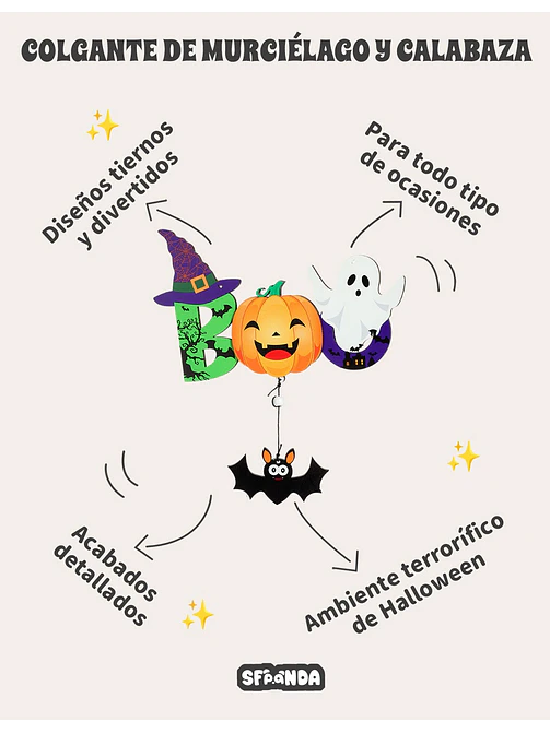 ADORNO DE HALLOWEEN C/U 7