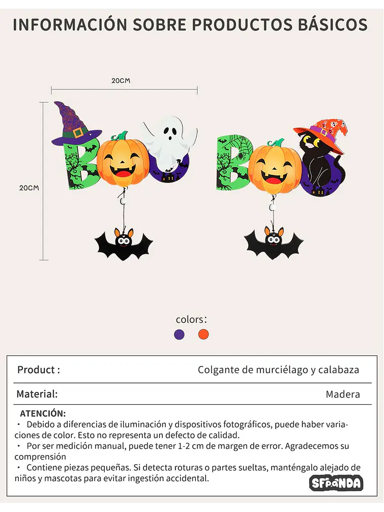 ADORNO DE HALLOWEEN C/U 8