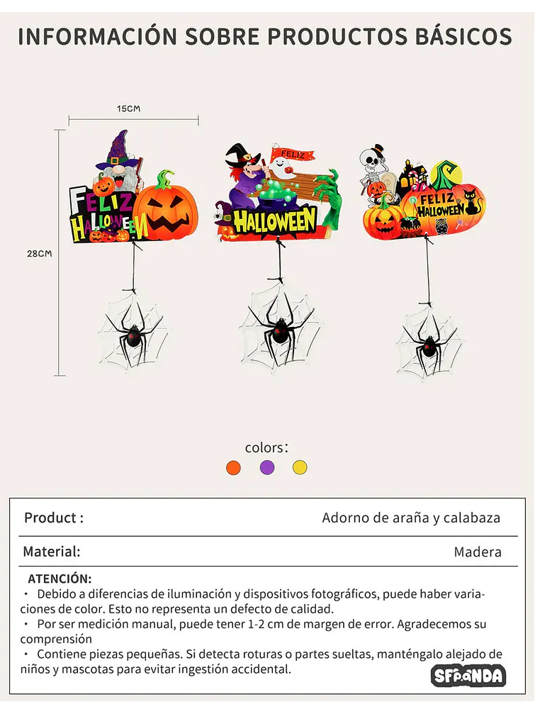ADORNO DE HALLOWEEN C/U 9