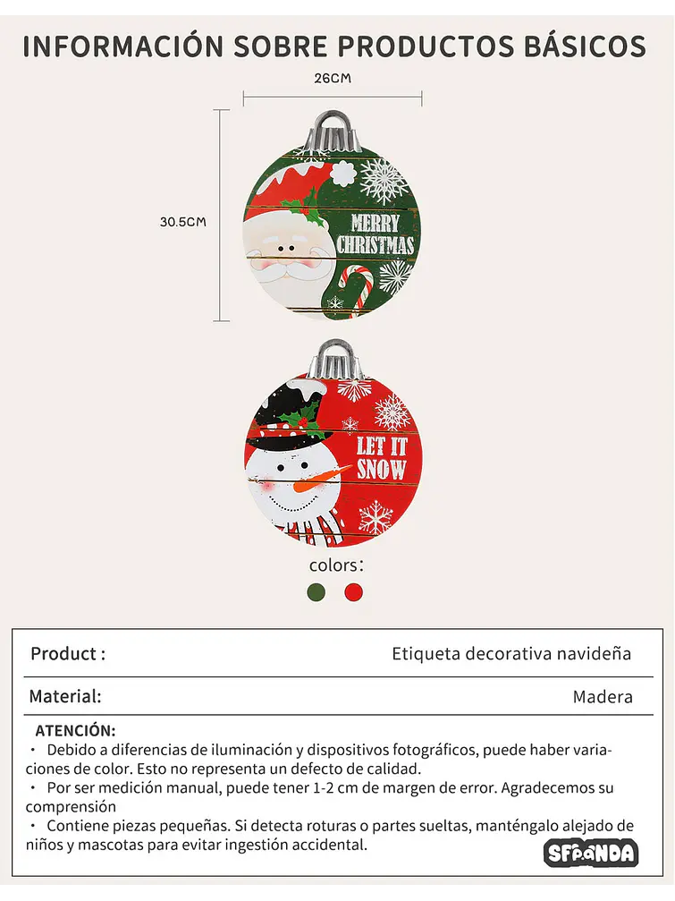 ADORNO NAVIDEÑO C/U 8