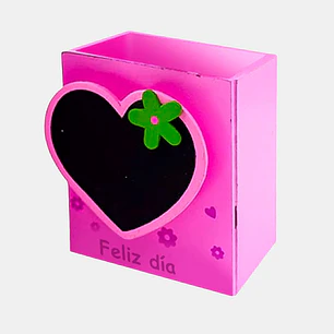 PORTALAPICES CORAZON 8.5*7*5.5CM C/U