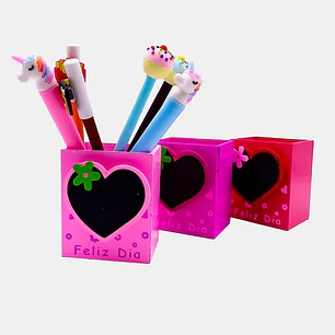 PORTALAPICES CORAZON 8.5*7*5.5CM C/U