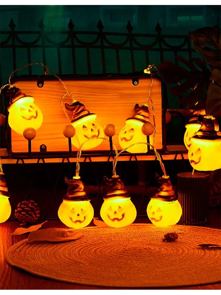 GUIRNALDA LED CALABAZAS HALLOWEEN C/U 2