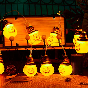 GUIRNALDA LED CALABAZAS HALLOWEEN C/U