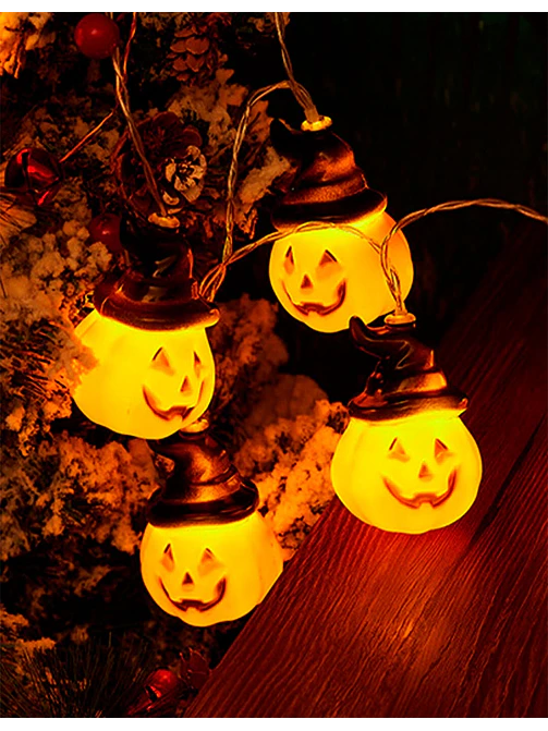 GUIRNALDA LED CALABAZAS HALLOWEEN C/U 3