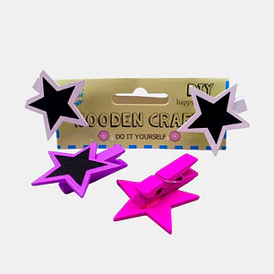 BROCHE DE MADERA MINI 3.5*3CM PCS*6