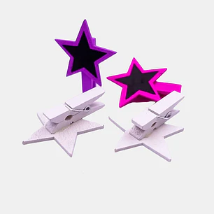 BROCHE DE MADERA MINI 3.5*3CM PCS*6