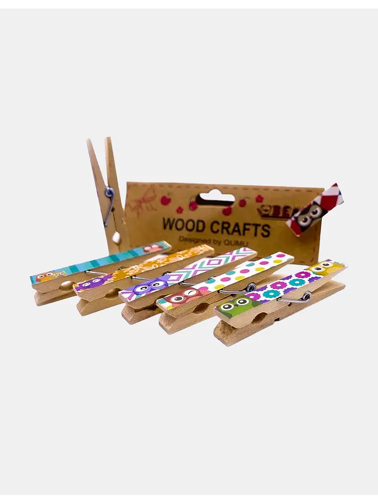 BROCHE DE MADERA BUHO 7.2*1CM PCS*7 1