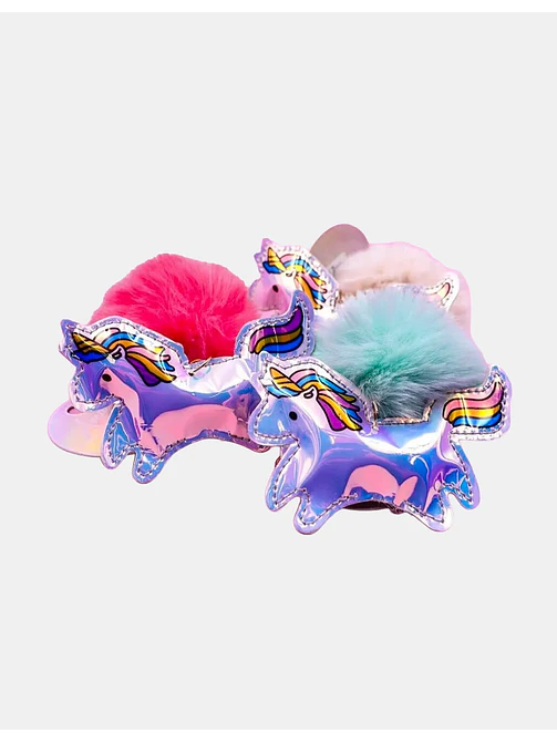 LLAVERO POMPON UNICORNIO C/U 2