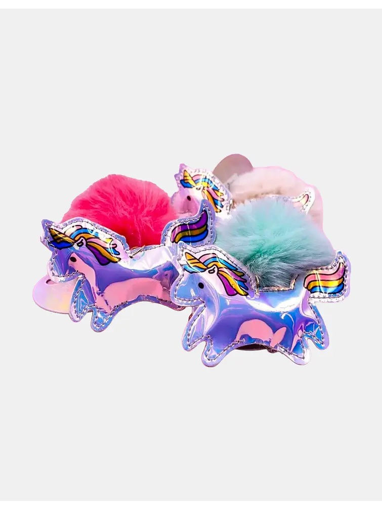 LLAVERO POMPON UNICORNIO C/U 2
