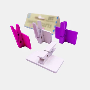 BROCHE DE MADERA MINI PIZARRA 3.5CM PCS*4