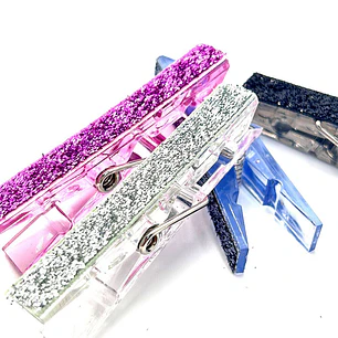 IMAN BROCHE CON GLITTER 7*1.5 PCS*4               
