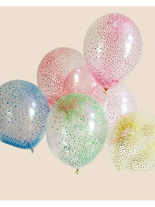 GLOBO LED CON CONFETI Ø20