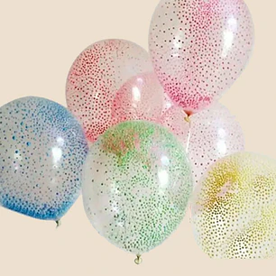 GLOBO LED CON CONFETI Ø20